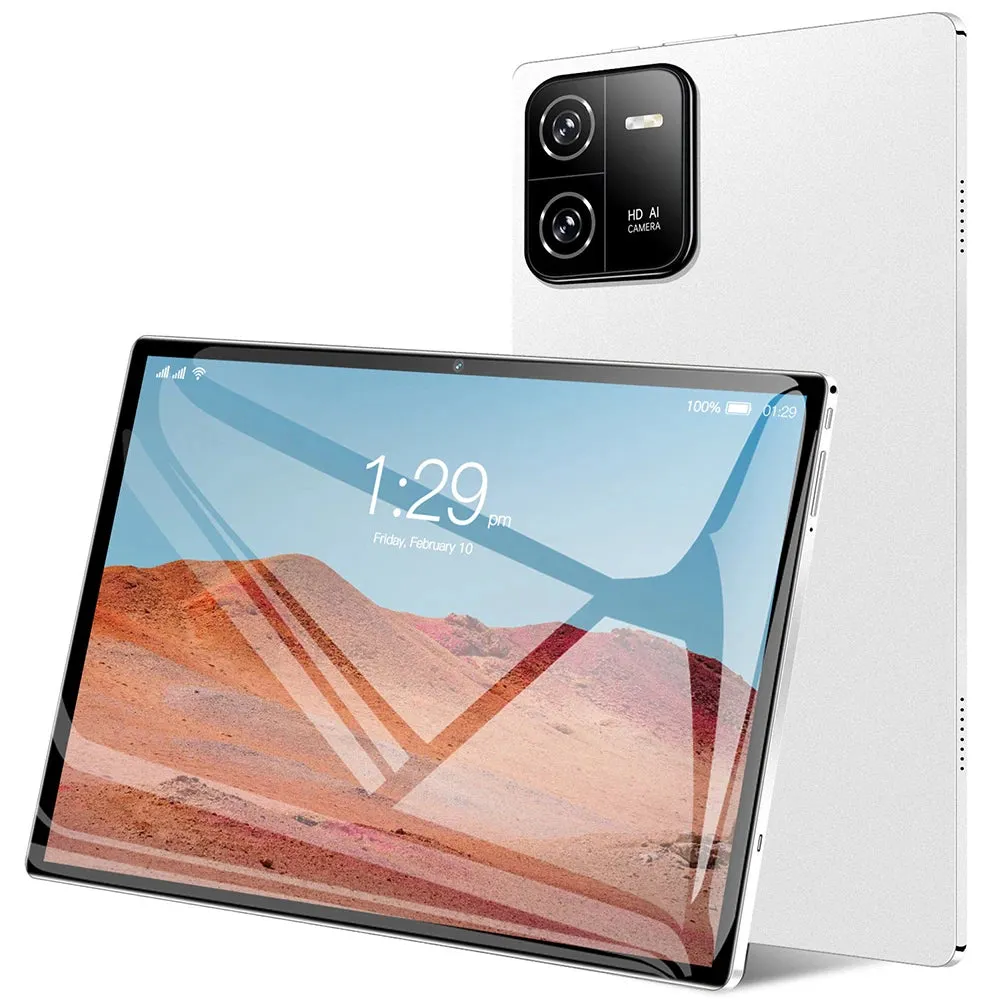 10.1-inch Tablet 1920*1200 IPS Clear Touchscreen Android 13 Tablet 12GB RAM 512GB ROM Memory, 8000mAh BT 13MP 26MP 5G WiFi