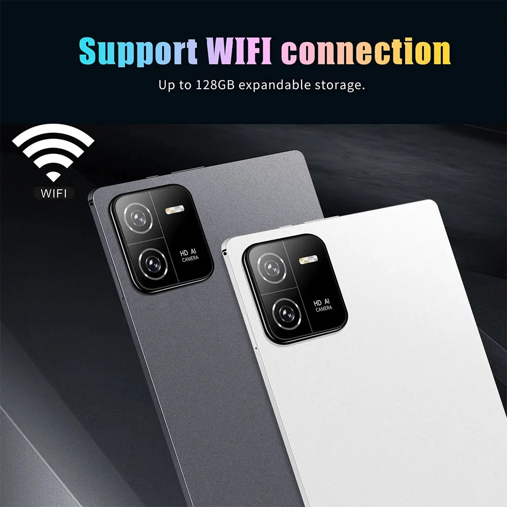 10.1-inch Tablet 1920*1200 IPS Clear Touchscreen Android 13 Tablet 12GB RAM 512GB ROM Memory, 8000mAh BT 13MP 26MP 5G WiFi