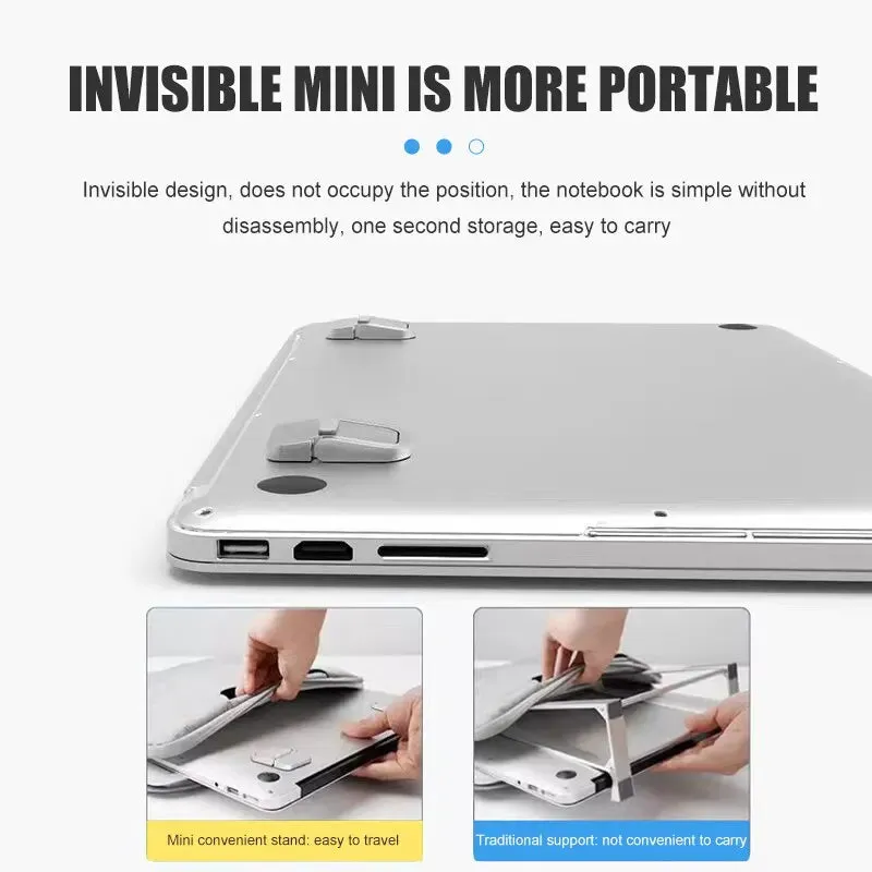2pcs Laptop Stand for Keyboard Riser Aluminum Portable Stands for Notebook
