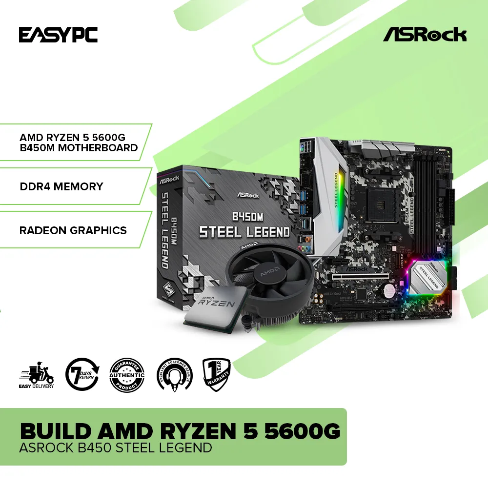 ASROCK BUILD AMD RYZEN 5 5600G / ASROCK B450 STEEL LEGEND