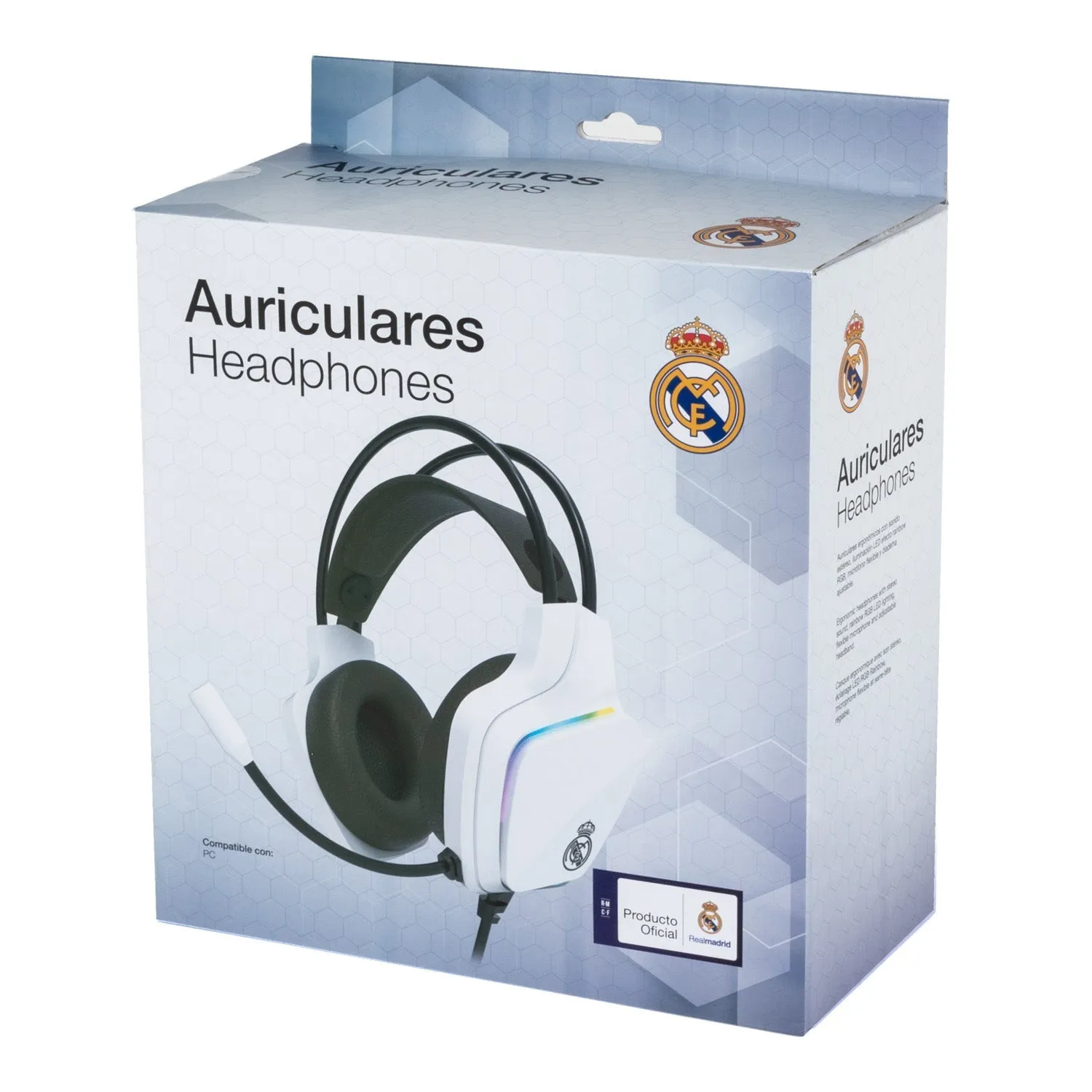Cascos Gaming Led Blanco