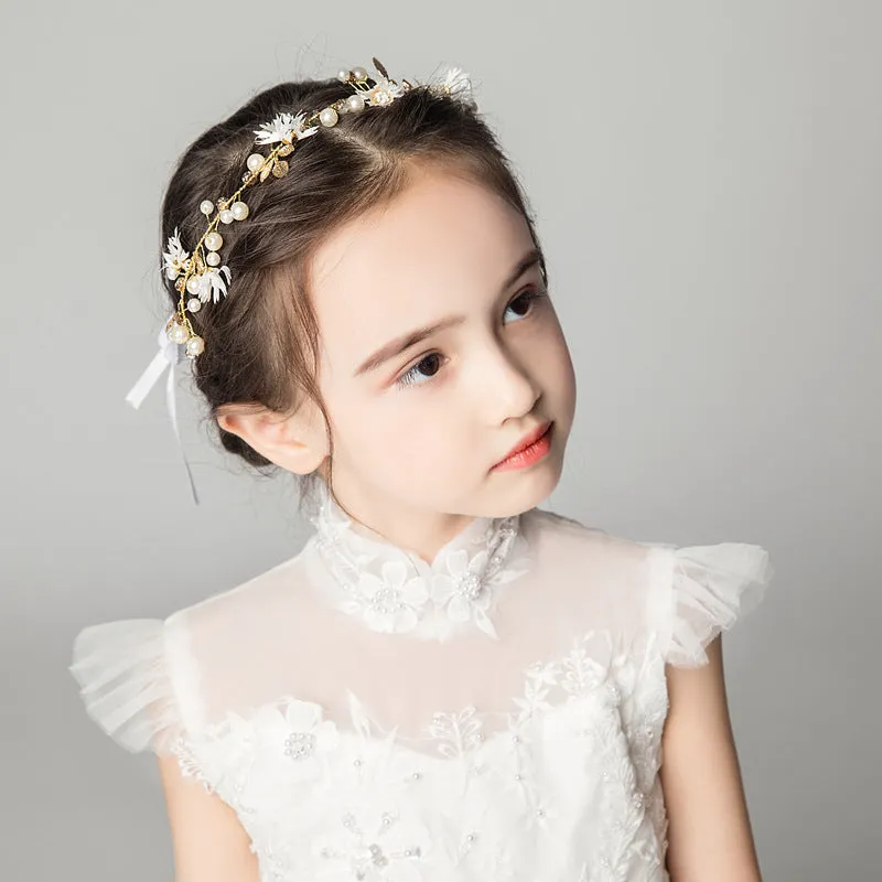 Children's Dress Accessories White Headband