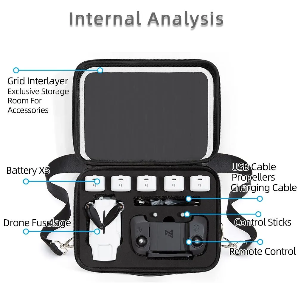 Compact Travel Case for Fimi X8 Mini with Shoulder Strap