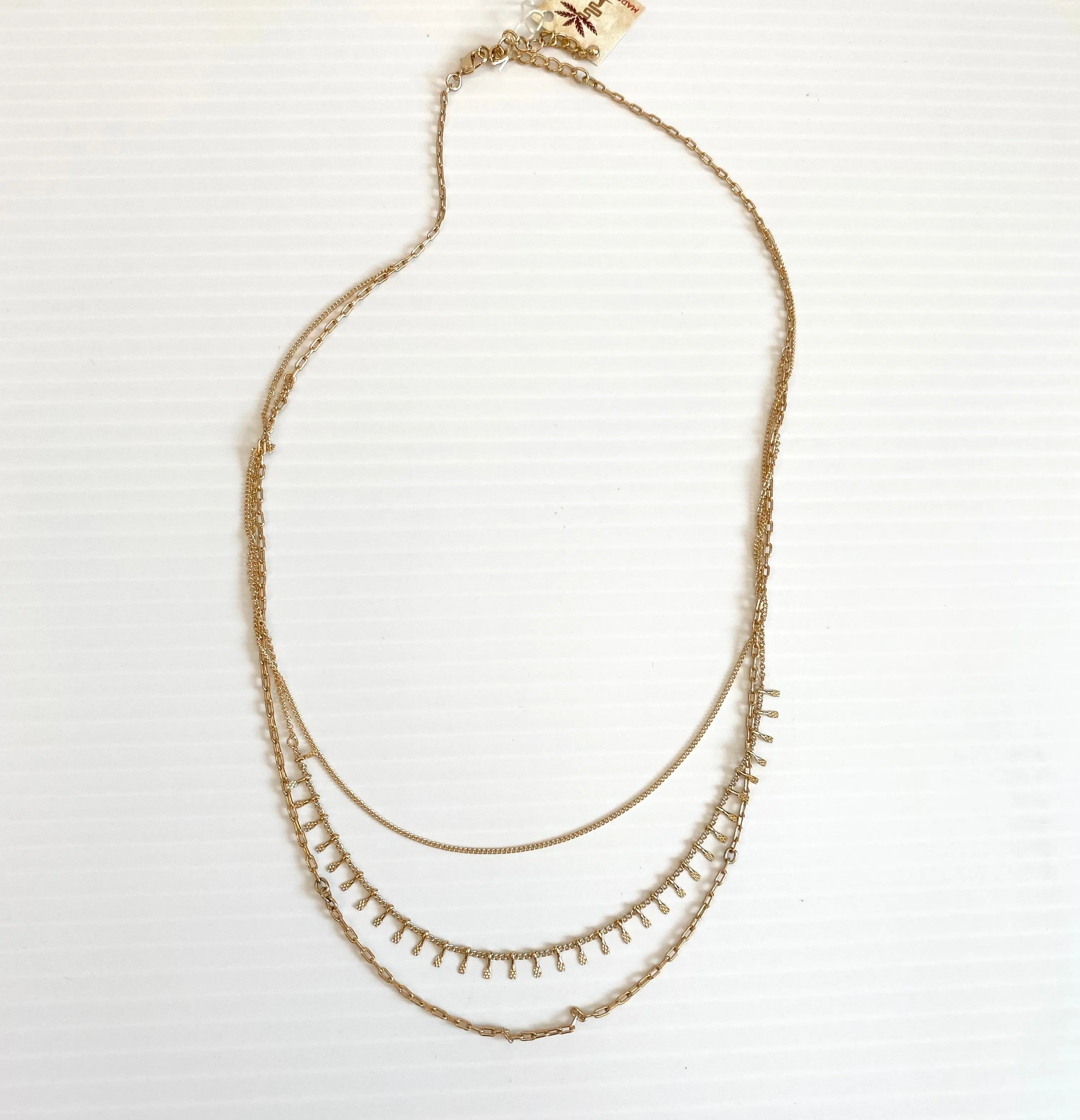 Fashion Accessories - Gold Multi-Layer Necklace