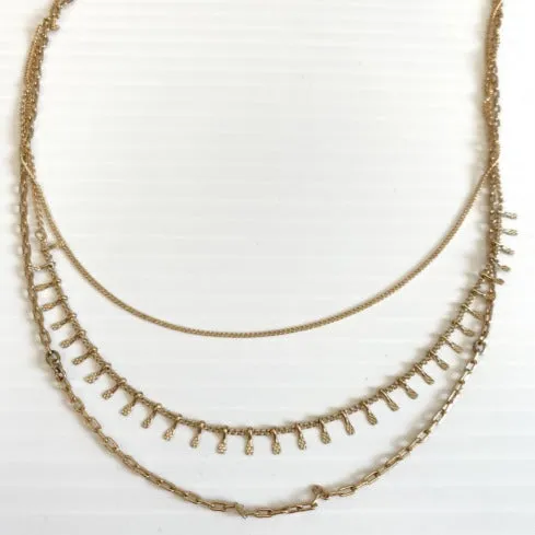 Fashion Accessories - Gold Multi-Layer Necklace