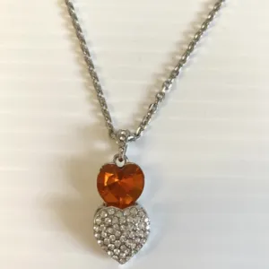 Fashion Accessories - Orange Heart Necklace