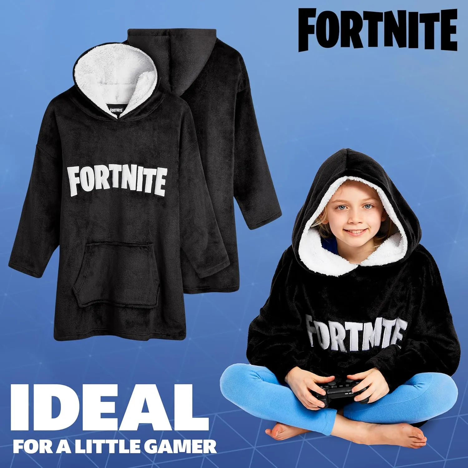 FORTNITE Blanket Hoodie for Boys Teens 14  Wearable Blanket Fleece Extra Long