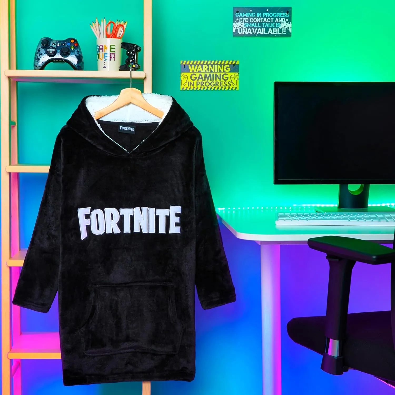 FORTNITE Blanket Hoodie for Boys Teens 14  Wearable Blanket Fleece Extra Long