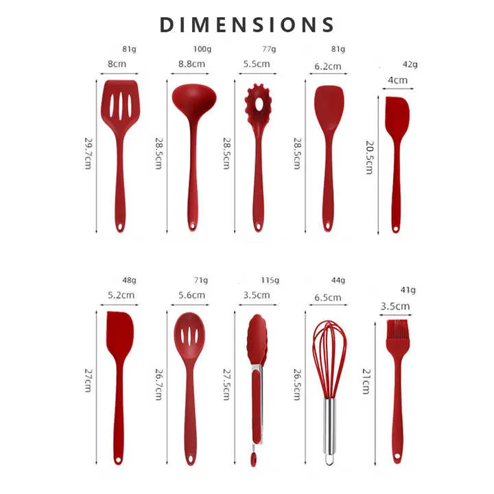 Piece Silicone Cookware Set Stylish-مجموعة أواني طهي