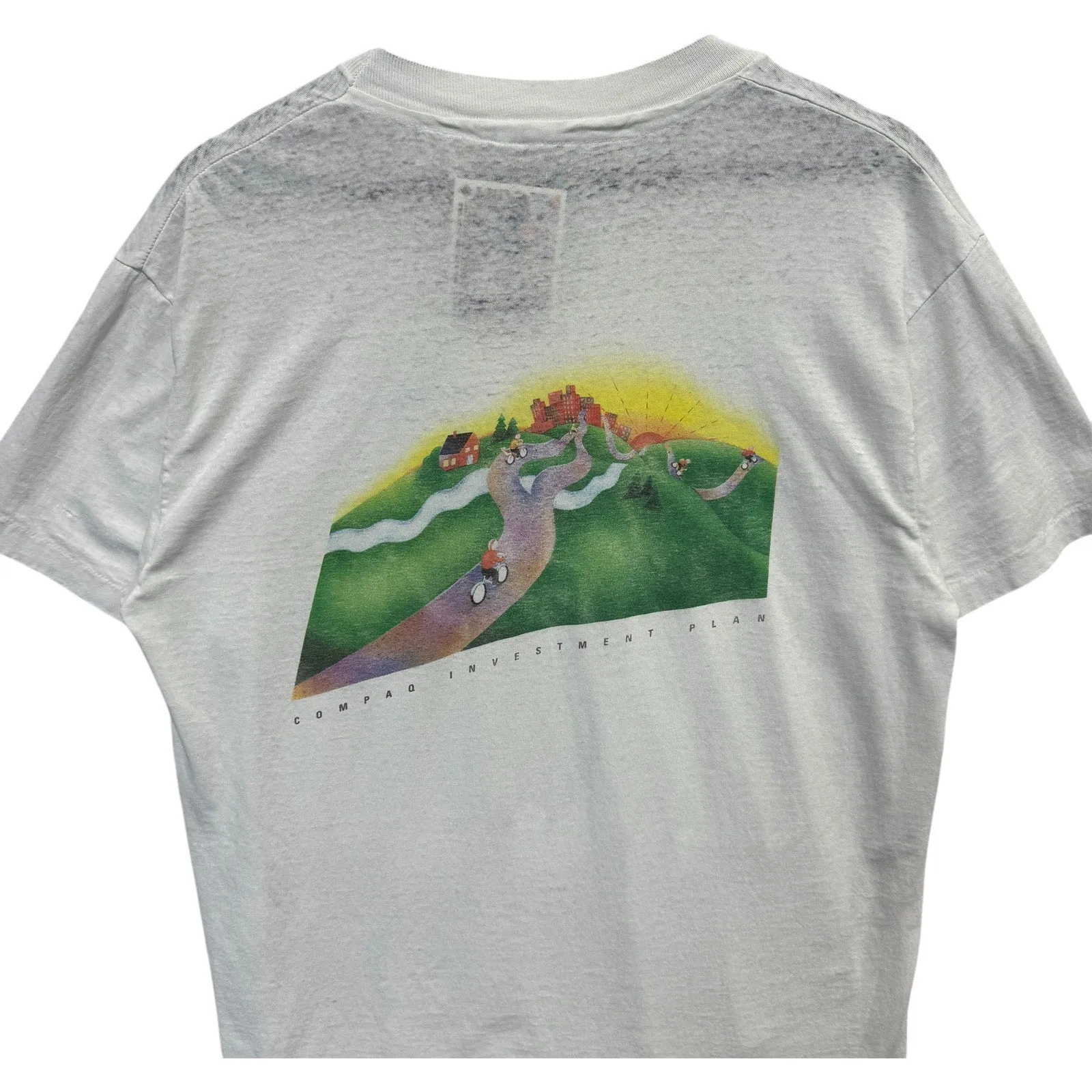 Vintage Compaq Investment Don't Be Left Behind Mullet Tee