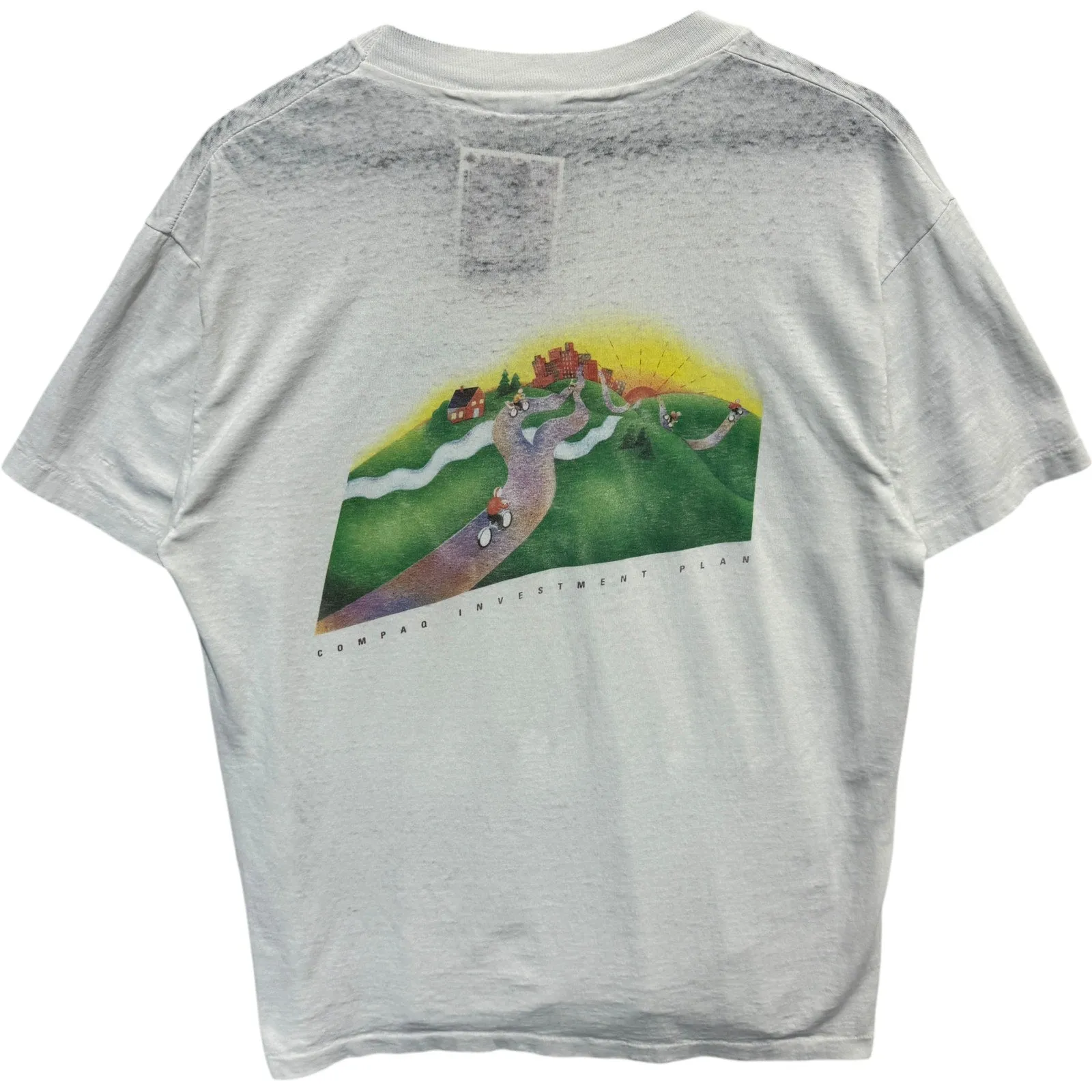 Vintage Compaq Investment Don't Be Left Behind Mullet Tee