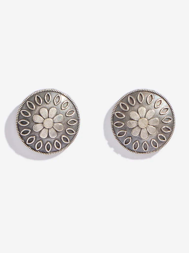 Westside Accessories Silver Afghan Stud Earrings