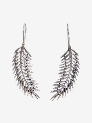 Westside Accessories Silver Leaf Earrings