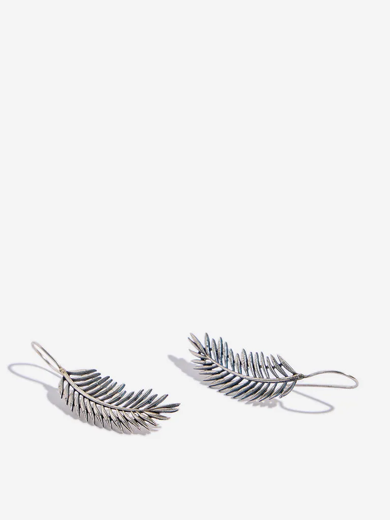 Westside Accessories Silver Leaf Earrings