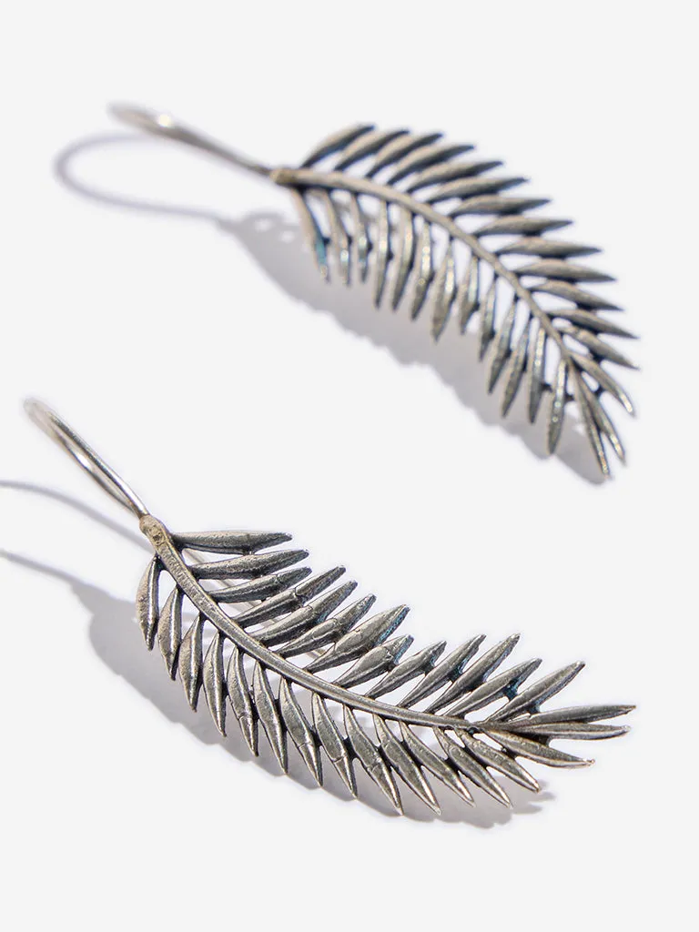 Westside Accessories Silver Leaf Earrings
