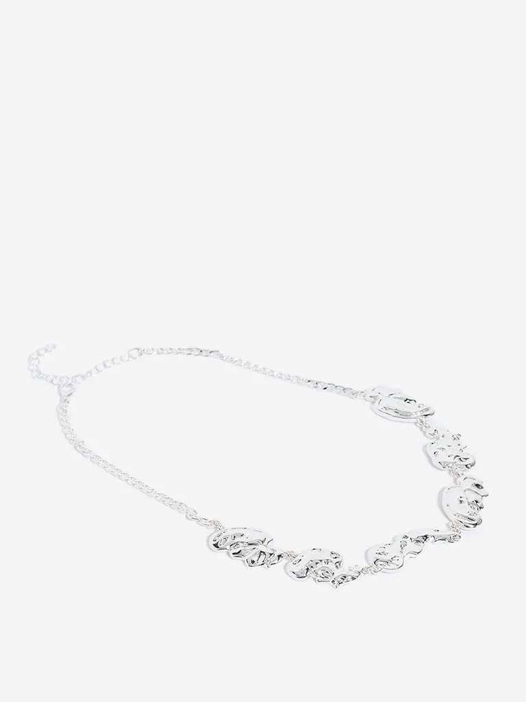 Westside Accessories Silver Molten Statement Necklace