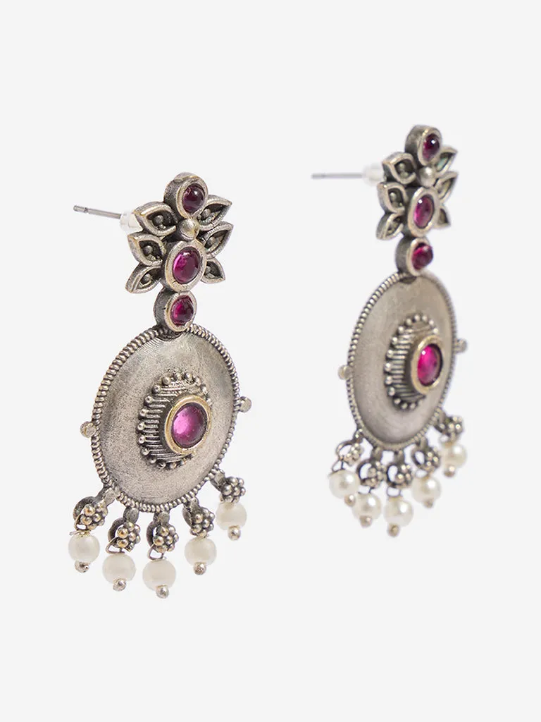 Westside Accessories Silver Quirky Gemstone Earrings